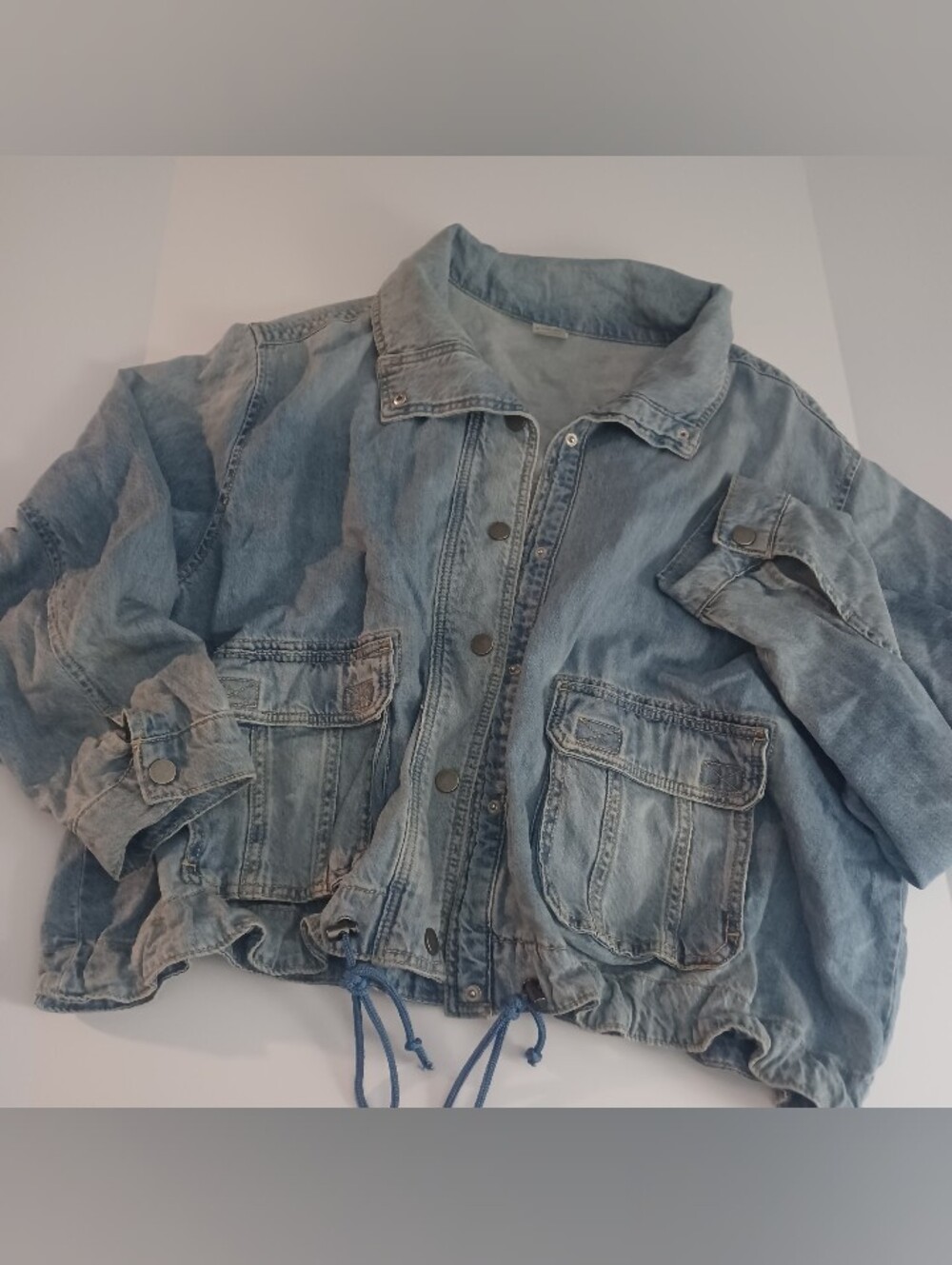 Terra & Sky Denim Utility Jacket Sz 3X